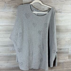 Milano Gray Heart Pattern Sweater